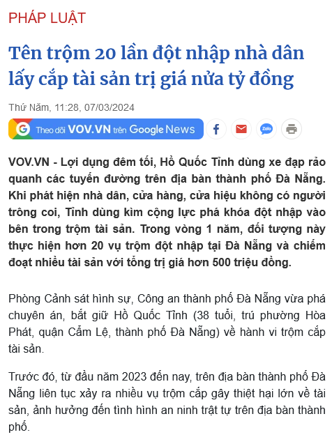 Trộm đột nhập tiệm vàng